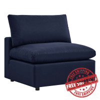 Modway EEI-4902-NAV Commix Overstuffed Outdoor Patio Armless Chair Navy