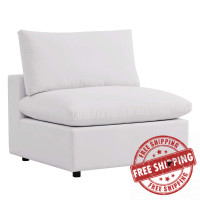 Modway EEI-4902-WHI Commix Overstuffed Outdoor Patio Armless Chair White