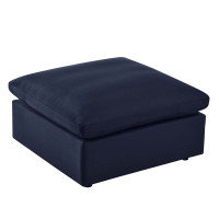 Modway EEI-4903-NAV Commix Overstuffed Outdoor Patio Ottoman Navy