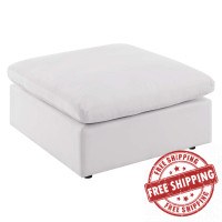 Modway EEI-4903-WHI Commix Overstuffed Outdoor Patio Ottoman White