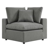 Modway EEI-4904-CHA Commix Overstuffed Outdoor Patio Corner Chair Charcoal