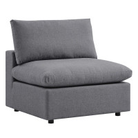 Modway EEI-4905-SLA Commix Sunbrella® Outdoor Patio Armless Chair Gray