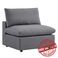 Modway EEI-4905-SLA Commix Sunbrella® Outdoor Patio Armless Chair Gray