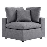 Modway EEI-4907-SLA Commix Sunbrella® Outdoor Patio Corner Chair Gray