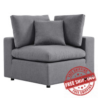 Modway EEI-4907-SLA Commix Sunbrella® Outdoor Patio Corner Chair Gray