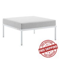 Modway EEI-4969-GRY Gray Harmony Sunbrella® Outdoor Patio Aluminum Ottoman