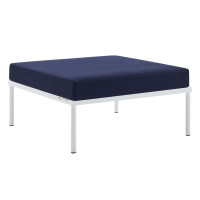 Modway EEI-4969-NAV Navy Harmony Sunbrella® Outdoor Patio Aluminum Ottoman