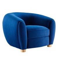 Modway EEI-4971-NAV Abundant Performance Velvet Armchair Navy