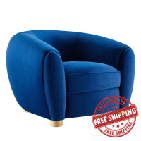 Modway EEI-4971-NAV Abundant Performance Velvet Armchair Navy