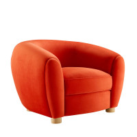 Modway EEI-4971-ORA Abundant Performance Velvet Armchair Orange