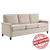 Modway EEI-4982-BEI Ashton Upholstered Fabric Sofa Beige