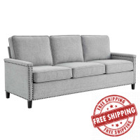 Modway EEI-4982-LGR Ashton Upholstered Fabric Sofa Light Gray