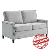 Modway EEI-4985-LGR Ashton Upholstered Fabric Loveseat Light Gray