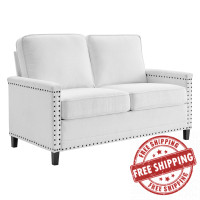 Modway EEI-4985-WHI Ashton Upholstered Fabric Loveseat White