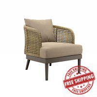 Modway EEI-4986-NAT-TAU Meadow Outdoor Patio Armchair Natural Taupe