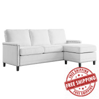 Modway EEI-4994-WHI Ashton Upholstered Fabric Sectional Sofa White