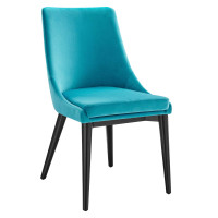 Modway EEI-5009-BLU Viscount Performance Velvet Dining Chair Blue