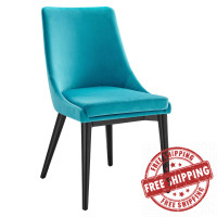 Modway EEI-5009-BLU Viscount Performance Velvet Dining Chair Blue