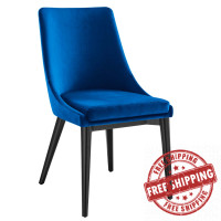 Modway EEI-5009-NAV Viscount Performance Velvet Dining Chair Navy