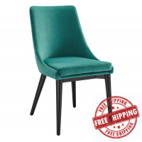 Modway EEI-5009-TEA Viscount Performance Velvet Dining Chair Teal