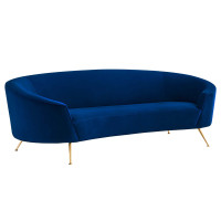 Modway EEI-5015-NAV Marchesa Upholstered Performance Velvet Sofa Navy