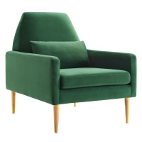 Modway EEI-5021-EME Liliana Performance Velvet Armchair Emerald