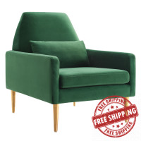 Modway EEI-5021-EME Liliana Performance Velvet Armchair Emerald