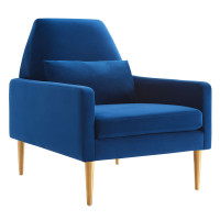 Modway EEI-5021-NAV Liliana Performance Velvet Armchair Navy