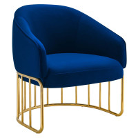 Modway EEI-5025-NAV Legacy Performance Velvet Armchair Navy