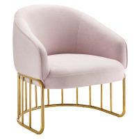 Modway EEI-5025-PNK Legacy Performance Velvet Armchair Pink