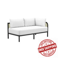 Modway EEI-5030-IVO-WHI Hanalei Outdoor Patio Right-Arm Loveseat Ivory White