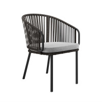 Modway EEI-5033-CHA-GRY Harbor Outdoor Patio Armchair Charcoal Gray