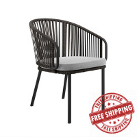 Modway EEI-5033-CHA-GRY Harbor Outdoor Patio Armchair Charcoal Gray