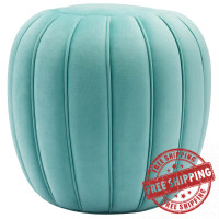 Modway EEI-5034-MIN Celebrate Channel Tufted Performance Velvet Ottoman Mint