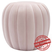 Modway EEI-5034-PNK Celebrate Channel Tufted Performance Velvet Ottoman Pink