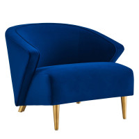 Modway EEI-5038-NAV Odyssey Performance Velvet Armchair Navy