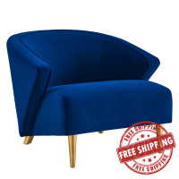 Modway EEI-5038-NAV Odyssey Performance Velvet Armchair Navy