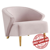 Modway EEI-5038-PNK Odyssey Performance Velvet Armchair Pink