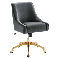 Modway EEI-5079-GRY Discern Performance Velvet Office Chair Gray