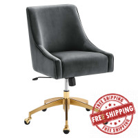 Modway EEI-5079-GRY Discern Performance Velvet Office Chair Gray