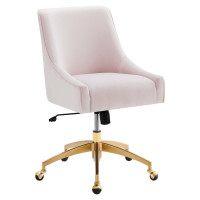 Modway EEI-5079-PNK Discern Performance Velvet Office Chair Pink