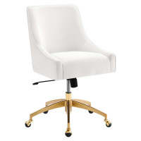 Modway EEI-5079-WHI Discern Performance Velvet Office Chair White