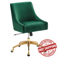 Modway EEI-5080-GRN Discern Performance Velvet Office Chair Green