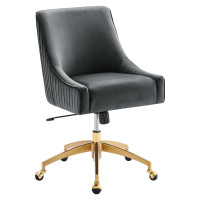 Modway EEI-5080-GRY Discern Performance Velvet Office Chair Gray