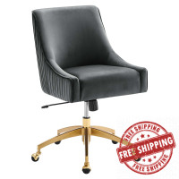 Modway EEI-5080-GRY Discern Performance Velvet Office Chair Gray