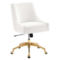 Modway EEI-5080-WHI Discern Performance Velvet Office Chair White