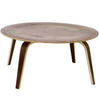 Modway EEI-509-WAL Plywood Coffee Table in Walnut