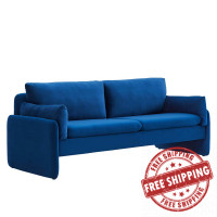 Modway EEI-5150-NAV Indicate Performance Velvet Sofa Navy