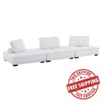 Modway EEI-5206-WHI Saunter Tufted Fabric Fabric 3-Piece Sofa White