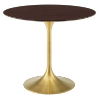 Modway EEI-5214-GLD-CHE Gold Cherry Walnut Lippa 36